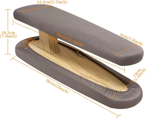 Vista 2 de Tabla de planchar de manga a medida, tabla de prensar de manga de dos caras con funda extraíble y acolchado de algodón, uso doméstico, talleres