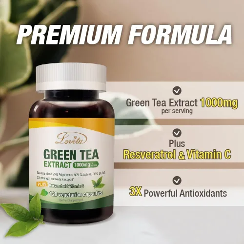 Vista 2 de LOVITA Extracto de té verde 1000 mg (120 unidades)