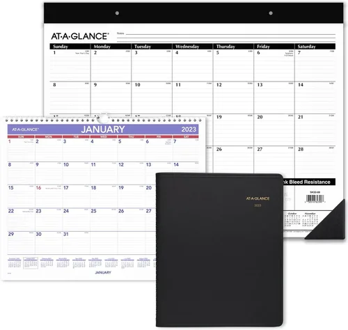 Vista 7 de AT-A-GLANCE Recambio de planificador semanal y mensual 2023 para 70-545, por hora, 6-1/2 x 8-3/4 pulgadas, pestañas mensuales, ejecutivo (7090810)