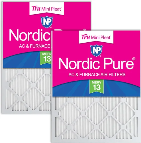 Vista 104 de Nordic Pure 20x20x1 (Tamaño real: 19 1/2 x 19 1/2 x 3/4) Filtros de aire para caldera/aire acondicionado Poly Green MERV 6 – Reduce el polvo