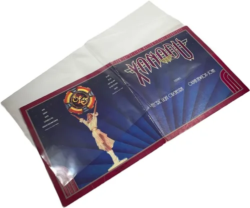 Vista 4 de Gatefold - Fundas exteriores para discos de vinilo, fundas protectoras de doble cara para álbumes de discos de vinilo de plástico transparente de 3