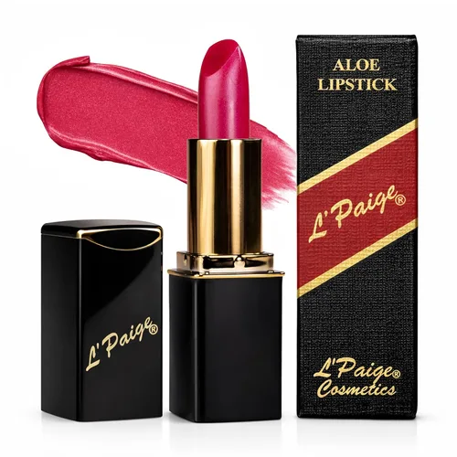Vista 20 de L'Paige L02 - GRAPE ICE Designer Lipstick Base de aloe vera, de larga duración, hidratante Morado claro con acabado helado iridiscente