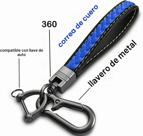 Vista 5 de para funda de llavero Ford con llavero de metal/cuero, estuche de llave de 5 botones de TPU, compatible con C-Max Edge Escape Expedition Explorer