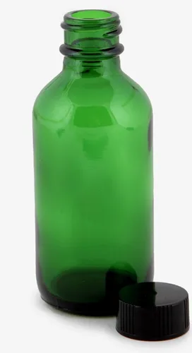Vista 5 de Vivaplex, 12, botellas de vidrio verdes, de 2 onzas, con tapas