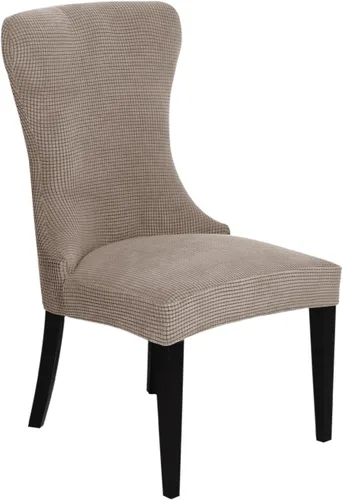 Vista 18 de XMNTG Juego de 1 funda elástica de jacquard para silla con respaldo de ala, fundas reutilizables y lavables para sillas de comedor, para banquetes