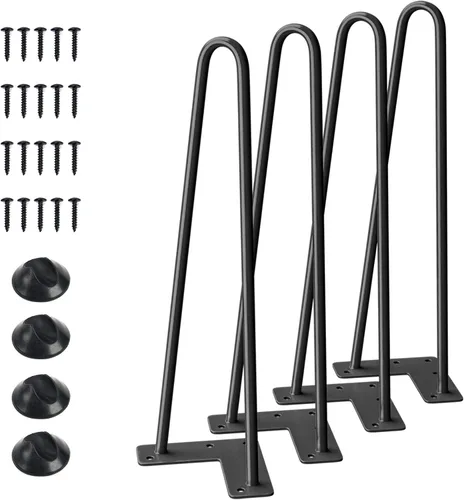 Vista 12 de SMARTSTANDARD Patas de muebles de horquilla de alta resistencia de 4 pulgadas, proyectos de bricolaje de metal para el hogar para soporte de TV