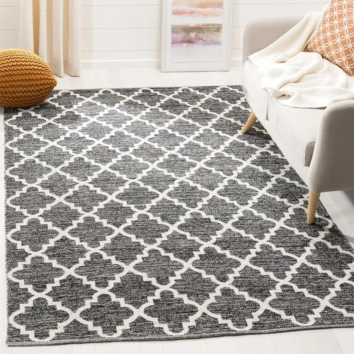 Vista 20 de SAFAVIEH Montauk Collection - Alfombra decorativa, 2 pies 3 pulgadas x 3 pies 9 pulgadas, beige y marfil, hecho a mano, de algodón enrejado, ideal