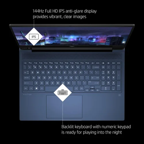 Vista 3 de HP Victus Gaming Laptop 15.6" FHD 144Hz 13ª generación Intel 8 núcleos i5-13420H hasta 4.60 GHz NVIDIA GeForce RTX 3050 6GB 16GB RAM SSD
