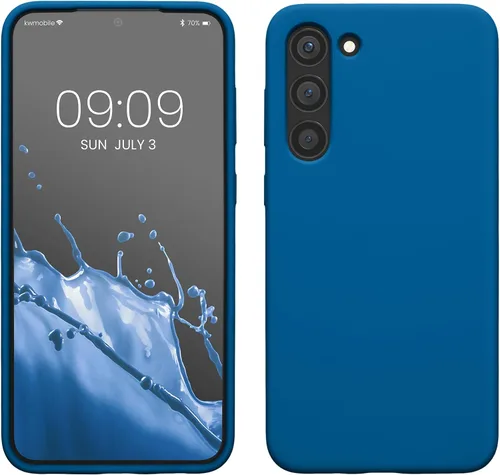 Vista 179 de kwmobile Funda compatible con Samsung Galaxy S9 - Funda de silicona TPU con acabado suave - Blue Reef