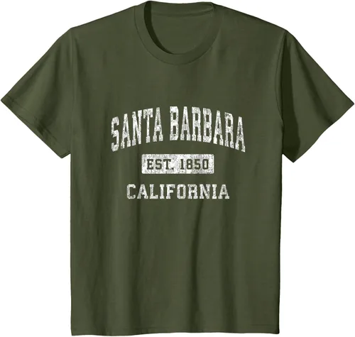 Vista 14 de Camiseta deportiva clásica de Santa Bárbara California CA, Negro, S