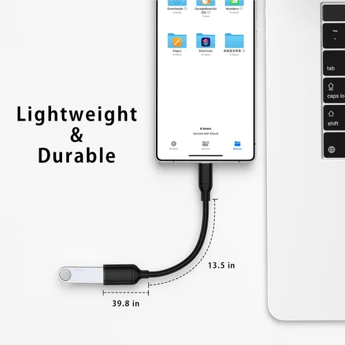 Vista 7 de Cable adaptador USB C a USB A para Samsung Galaxy S26 Ultra S26 S26+ 25 Ultra/FE 24+ S23 S22 S21 A07 A17 A16 A55 A35 A56, paquete de 2 cables OTG