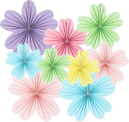 Vista 12 de zilue Decoraciones de fiesta pastel de flores de papel para pared, aula, telón de fondo floral, baby shower, fiesta de cumpleaños, decoración