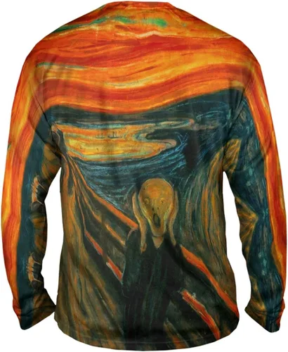 Vista 2 de Yizzam- Edvard Munch - The Scream (1895) Camiseta de manga larga para hombre