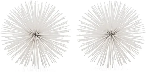 Vista 6 de Modern Day Accents 5387 Erizo Urchin XS Esfera Negra Juego de 2, 4 pulgadas de D