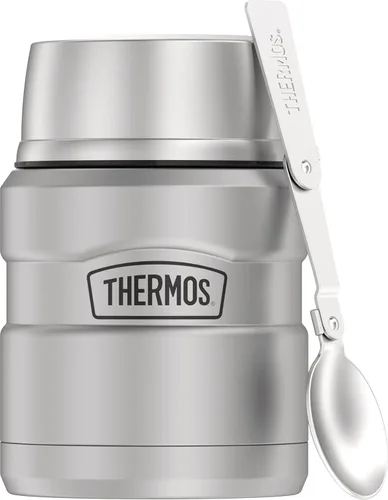 Vista 10 de THERMOS Stainless King Tarro de alimentos aislado al vacío con cuchara, 16 onzas, verde militar