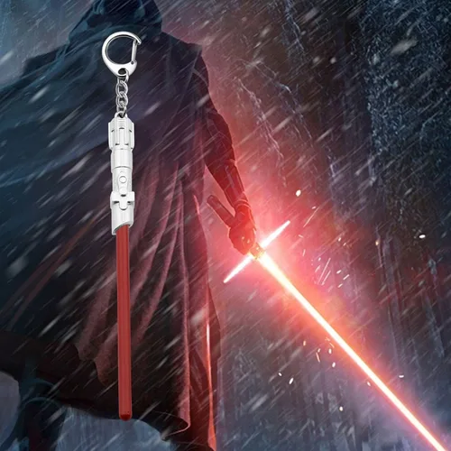 Vista 10 de FAADBUK Darth Vader - Llavero con sable de luz, regalos de cosplay de Wars para amigos, familia