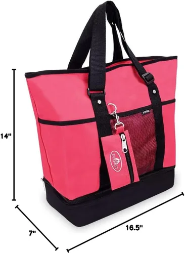 Vista 5 de Bolsa de compra, de Everest, RosadoNegro), 1002DLX-HPKBK