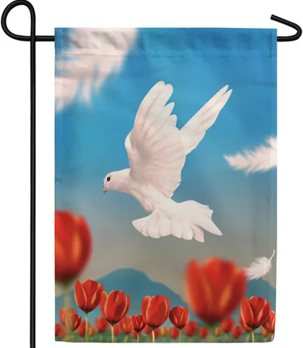 Vista 35 de A Little Rain Gnome Umbrella Garden Flag 12.5" x 18" Double Sided