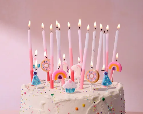 Vista 4 de Papyrus Velas de cumpleaños, unicornios y arcoíris (10 unidades) grandes