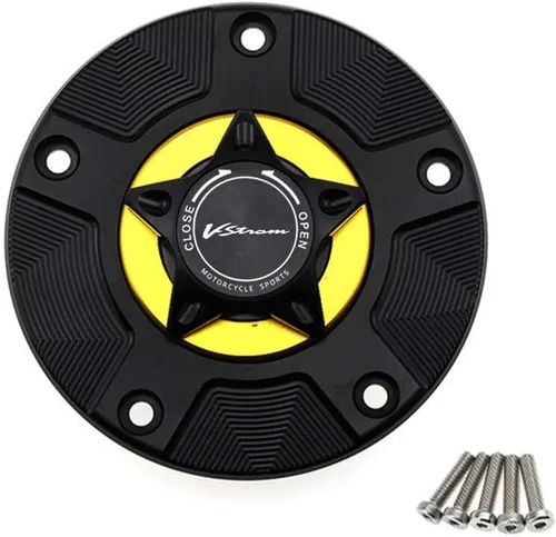 Vista 9 de TEMKIN W Gas Fuel Tank Cap for Suzuki DL 650 V-Strom 2012-2016 Motorcycle CNC Quick Release Cover Y (Color : Black)