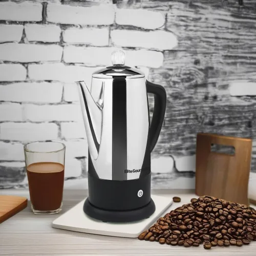 Vista 5 de Elite Gourmet Percolador eléctrico de café de 12 tazas, mantiene el calor