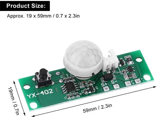 Vista 2 de Walfront Placa de circuito de lámpara solar de 3.7 V con sensor humano infrarrojo inducción luz nocturna luz de pared Control Sensor controlador