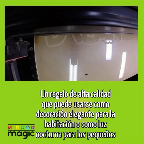 Vista 6 de Mirror Magic - Letrero LED con nombre personalizado, control remoto, 10-12 DJ
