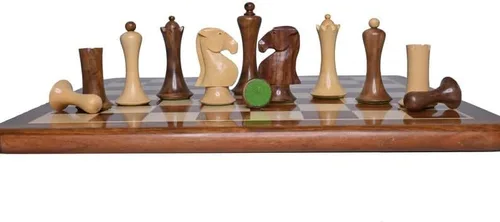 Vista 4 de Ulbrich Series - Juego de ajedrez de madera con 2 reinas adicionales, estilo moderno con peso TAJ CHESS STORE