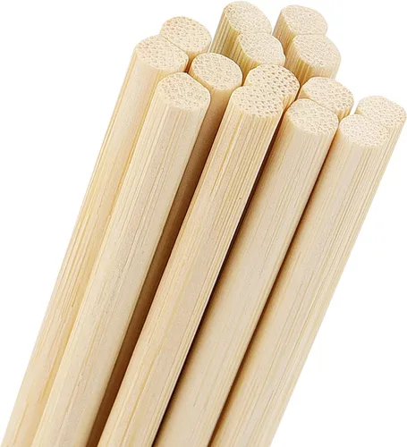 Vista 3 de MANCHAP 500 pares de palillos desechables de 8 pulgadas, palillos de bambú de 7.9 in a granel, palillos de madera china para comer, catering, comida