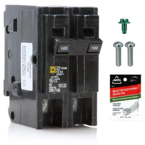 Vista 13 de Kit de disyuntor de doble polo cuadrado D HOM250 de 50
