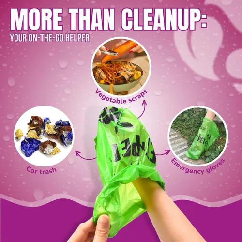 Vista 5 de Pet N Pet Bolsas para excrementos de perro, 540 unidades, bolsa de basura verde perfumada de lavanda