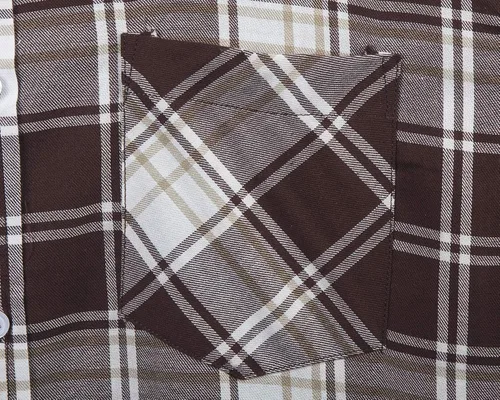 Vista 5 de Men's Button Down Plaid Short Sleeve Work Casual Western Shirt