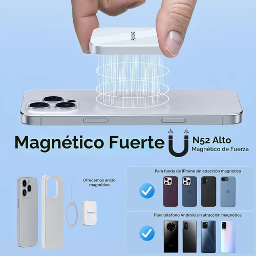 Vista 2 de SSD externo magnético de 500 GB, 2000 MB/s Tipo-C USB 3.2 Gen 2x2 SSD portátil, disco duro externo ultradelgado, grabación y almacenamiento 4K