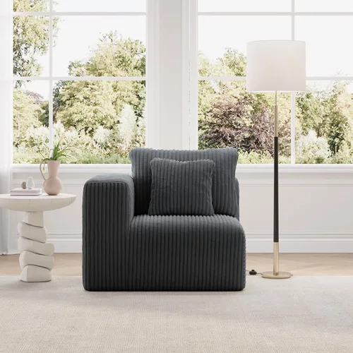 Vista 55 de Novilla - Sofá biplaza modular de 70.8 pulgadas, sofá modular de espacio pequeño, moderno sofá de nube con soporte Smarts Coil®, sofá seccional sin