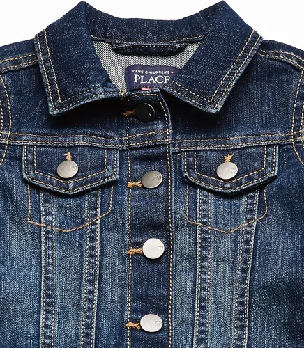 Vista 3 de The Children's Place Chaqueta de mezclilla básica para bebés y niñas pequeñas