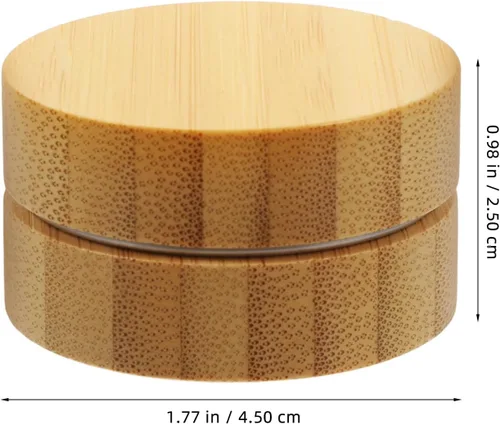 Vista 2 de Aluminum Tin with Bamboo Lid for Travel Cosmetic Samples