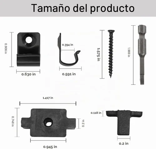 Vista 3 de Clips de cierre ocultos, clips de cubierta compuestos y sujetadores ocultos de cubierta con kit universal de clips de arranque de acero inoxidable