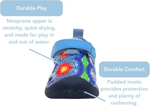 Vista 3 de Robeez Zapatos acuáticos para niños y niñas, antideslizantes, de neopreno, para verano, playa, piscina, para bebésniños pequeños, de 12 meses a 3.5
