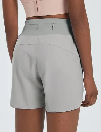 Vista 2 de BALEAF Women's 5" Running Shorts Unlined Athletic Workout Shorts Zipper Pocket