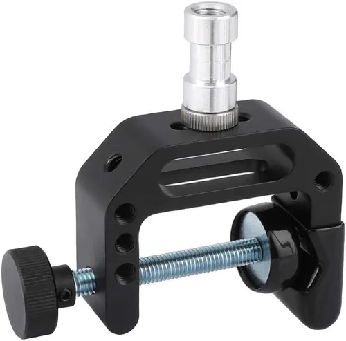 Vista 5 de CAMVATE Abrazadera en C robusta con puntos de montaje de tornillo de rosca macho y hembra de 1/4" y 3/8" (tipo universal) - 2474