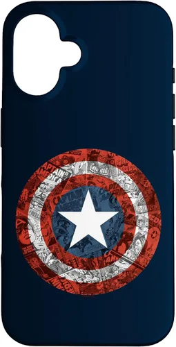 Vista 32 de Marvel Funda de escudo cómico del Capitán América para iPhone 17