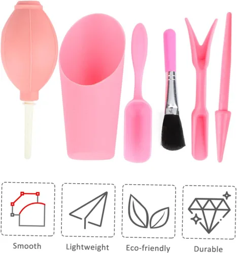 Vista 5 de MERRYHAPY Juego de 6 piezas de herramientas para macetas de suculentas, juego de cepillos para el cabello, herramientas para macetas suculentas