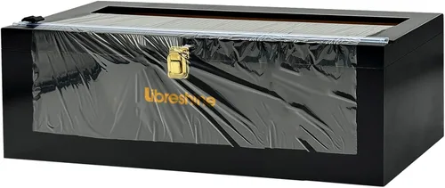 Vista 10 de Libreshine Dispensador de plástico de 18 pulgadas con cortador y rodillo, soporte de película comercial de bambú resistente para película adhesiva