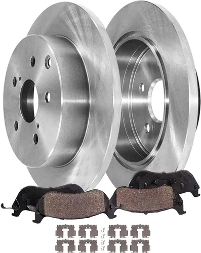 Vista 29 de Detroit Axle - Juego de 4 frenos delanteros para BMW X5 2002, 2003, 2004, 2005, 2006, rotores de freno de disco y pastillas de freno de cerámica