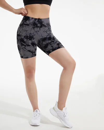 Vista 3 de FITOP Pantalones cortos de yoga para mujer, 2 piezas, con levantamiento de glúteos, sin costuras, cintura alta, atléticos, pantalones cortos