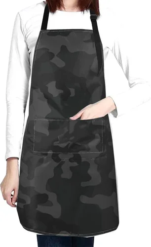 Vista 9 de Perinsto Waterproof Apron with 2 Pockets Kitchen Chef Aprons Bibs for Cooking Baking