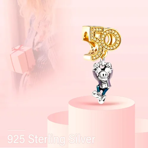 Vista 2 de MITSOKU Heart Art Line Man Dog Pumpkin Flowers Dangle Pendants Beads for Women Bracelets Necklaces 925 Sterling Silver Spider-Hero Man Charms