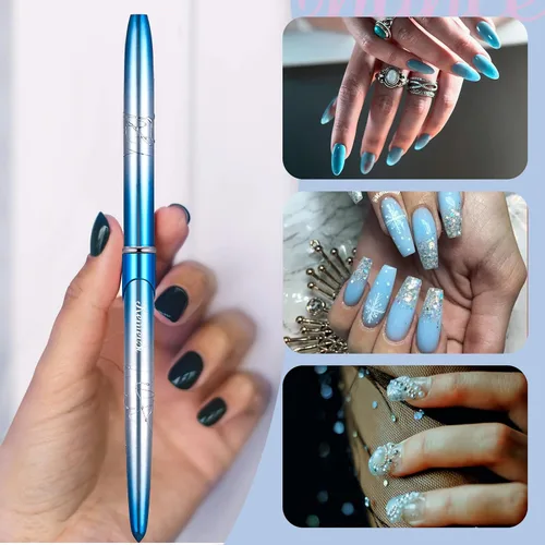 Vista 6 de Pincel para uñas acrílicas tamaño 16, pinceles de arte de uñas 100% puro Kolinsky de KEMEISI con mango resistente, forma ovalada, herramientas