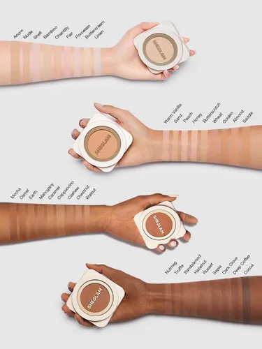 Vista 7 de SHEGLAM SKin-Focus Base de Maquillaje en Polvo de Cobertura Completa Control de Aceite Ligero Polvo Compacto para Rostro Maquillaje-Acorn
