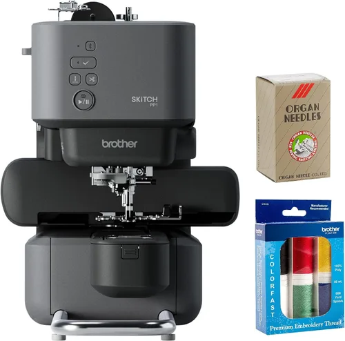 Vista 10 de Máquina de bordar de aguja única Brother Skitch alimentada por la aplicación móvil Artspira requerida, área de bordado de 4 pulgadas x 4 pulgadas